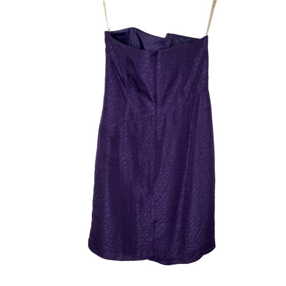 Shoshanna Silk Strapless Dress Purple Size 2 Anthropologie - Picture 3 of 6